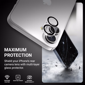 Crong Lens Shield camera-lens glass protector for iPhone 16 / 16 Plus