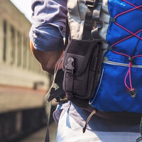 TRAVEL universaalne holster jaoks belt / seljakott must