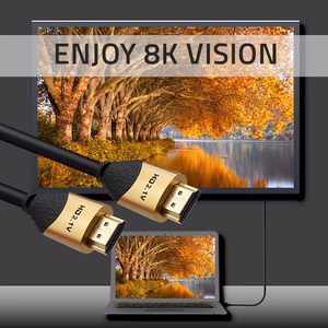 Qoltec 50355 – HDMI 2.1 Ultra High Speed kaabel, 8K 60 Hz, 28 AWG, kuldne, 2 m