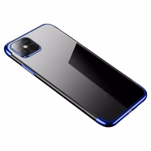 Clear Color Case гелевый TPU чехол с гальванизированной рамкой для Xiaomi Mi 11 синий