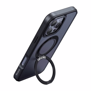 McDodo PC-4932 MagSafe korpus iPhone 16 Pro jaoks koos statiiviga (must)