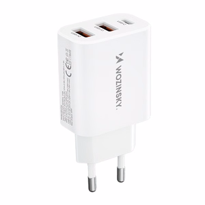 Wozinsky CWCUCW 30W USB-C / 2 x USB-A Wall Laadija - valge