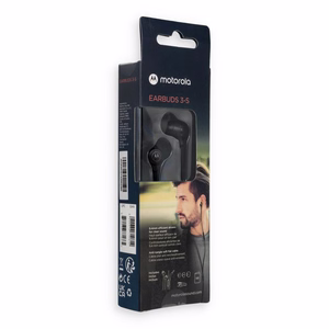Juhtmega kõrvaklapid mikrofoniga MOTOROLA Earbuds 3-S must