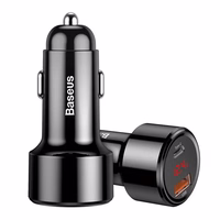 Car charger Baseus Magic Series whit LED display dual quick charging 45W Must CCMLC20C-01