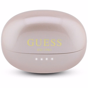 Juhtmevabad kõrvaklapid OWS Guess Metalic Finish Electropated Parts Classic Logo, roosad
