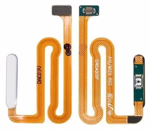 Flex Samsung A125 A12/A127 A12S on/off koos fingerprint Valge original (service pack)