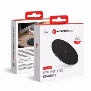 Juhtmevaba laadija Forcell F-Energy Qi QC 15W + data kaabel USB C to USB A must