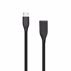 Silicone kaabel USB - Micro USB (must, 1m)