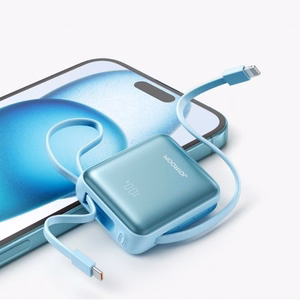 Power Bank Joyroom "JR-PBF17" Blue 10000mAh 22.5W (PD / QC3.0) + integrated "Type-C" and "Lightning" cables