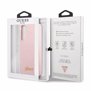 Guess GUHCS22MLSLMGLA S22+ S906 lavendli/lavendli kõvakaaneline Silikoonist Script Metal Logo