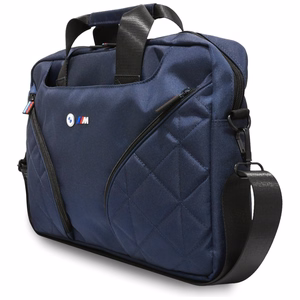 BMW Nylom Pockets & Metal Logo 16" Laptop Bag - Navy sinine
