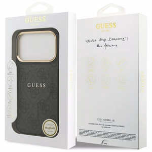 GUESS ümbris jaoks IPHONE 17 Pro compatible with MagSafe GUHMP17LP4MSEGCK (PU 4G W/ Classic) must