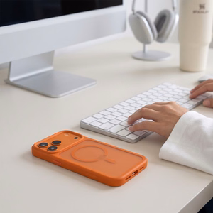 Tech-Protect Magmat MagSafe CC ümbris iPhone 18 Pro / 17 Pro jaoks, matt oranž