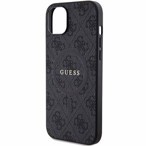 Guess 4G Collection Leather Metal Logo MagSafe Ümbris jaoks iPhone 15/14/13 - must