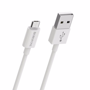 Borofone Kaabel BX22 Bloom - USB to Micro USB - 2,4A 1 metre valge