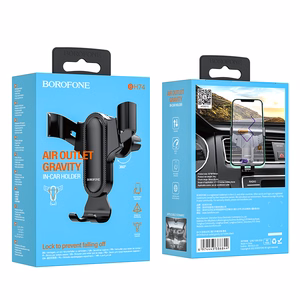 Car phone hoidja Borofone BH74 jaoks using on ventilation grille, must