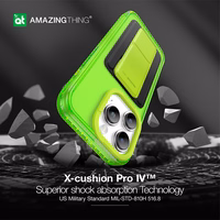 Amazing Thing Titan Pro Neon Mag Wallet Ümbris 10FT IP156.1PTWGN jaoks Iphone 15 Pro roheline with alus