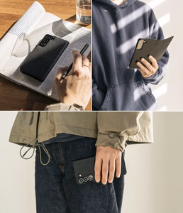 Ringke Folio Signature Flip Leather ümbris Samsung Galaxy S22 + (S22 Plus) must (FSS118R262)