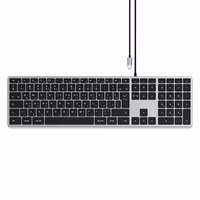 Wire keyboard USB C QWERTY Satechi Slim W3 Wired ST-UCSW3M space hall