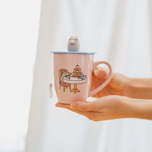 Pusheen - Ceramic mug with silicone lid and 3D figure 350 ml