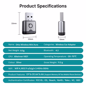 Juhtmevaba autoadapter OTTOCAST CA530-T Mini Aura 2026