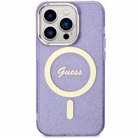 Guess GUHMP14XHCMCGU iPhone 14 Pro Max 6.7" lilla/lilla hardcase Glitter kuldne MagSafe