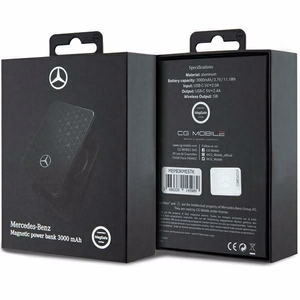 Внешний аккумулятор Mercedes Stars Pattern MagSafe 5W 3000mAh - чёрный
