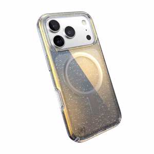 Speck Presidio Lux MagSafe ümbris seadmele iPhone 17 Pro, Hyper Mirror Glitter / Silver Metallic värvitoonis