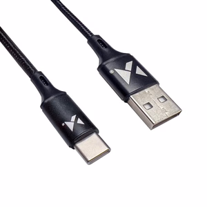 USB Cable Wozinsky "WUC-C1B" Black "Type-C" 100cm