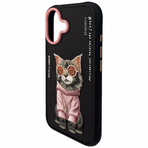 Nimmy Glasses Cool Cat ümbris jaoks iPhone 17 - must