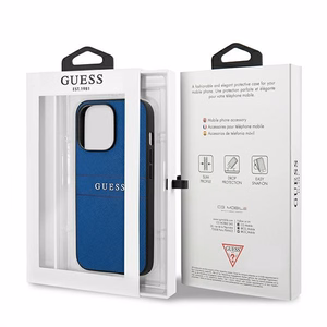 Guess Saffiano Strap Ümbris jaoks iPhone 13 Pro Max 6.7" - sinine