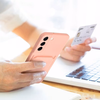 Ümbris jaoks Samsung A35 5G Card Ümbris roosa