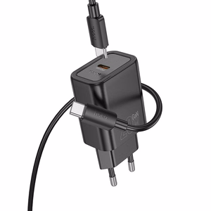 Phone Laadija Hoco USB C QC PD 20W + Kaabel USB C to USB C N60 must