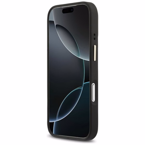 Guess 4G PU Triangle Logo & Stand Camera Magsafe чехол iPhone 17 Pro - черный