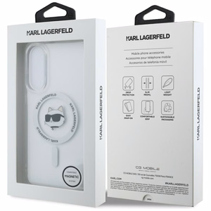 Karl Lagerfeld Choupette MagSafe ümbris Samsung Galaxy S25 Edge, valge