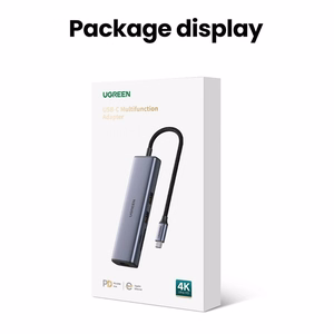 Ugreen CM512 15598 6in1 jaotur USB-C - 3x USB-A 3.0 / HDMI / RJ45 / USB-C PD - hall