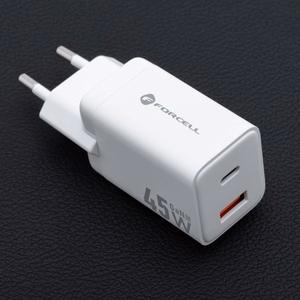 Phone laadija Forcell F-Energy Mini GaN III USB C + USB A PD QC4.0 45W VT-36 valge