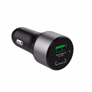 Crong Power 63 W autolaadija USB-C PD 45 W ja USB-A QC 3.0 18 W portidega, must