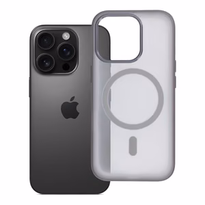 Чехол iPhone 16 PRO Flexline Mag Cover, совместимый с MagSafe, серый