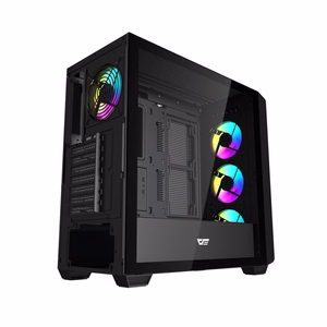 Darkflash DS900WD ATX arvutikorpus (must) + 4 ventilaatorit