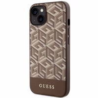 Guess GUHMP14SHGCFSEW iPhone 14 / 15 /13 6.1" pruun/pruun hardcase GCube Stripes MagSafe
