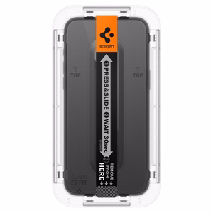 Spigen Glas.tR EZ Fit FC Karastatud klaas jaoks iPhone 15 Pro - must 2 pcs.