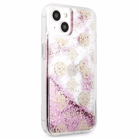 Guess GUHCP13SLGPEPI iPhone 13 mini 5.4" roosa/roosa kõvakaaneline ümbris Peony Liquid Glitter