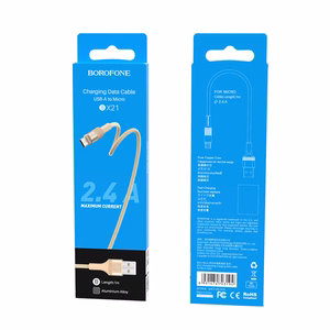 Borofone кабель BX21 Outstanding - USB на Micro USB - 2,4A 1 метр золотой