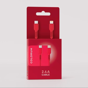 COLORUM kaabel USB-C - Lightning 1,8m 2,4A CK12-CL-02 xMagenta