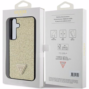 Guess Rhinestone Triangle ümbris seadmele Samsung Galaxy S24+, kuldne