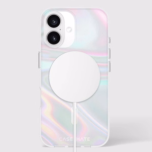 Case-Mate Soap Bubble MagSafe ümbris seadmele iPhone 16, sillerdav