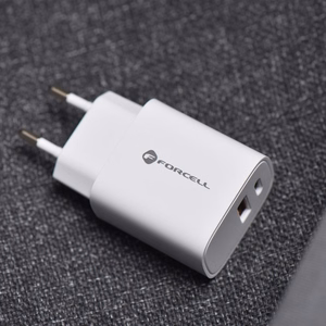 Phone laadija Forcell F-Energy USB C + USB A QC4.0 PD 3A 30W TFK-TC-30WPD valge