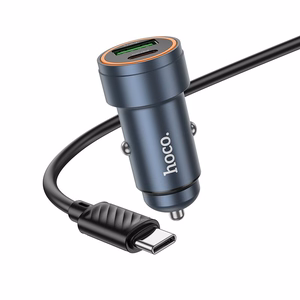 Car Laadija Hoco Z57A 30W USB-C/USB-A + USB-C to USB-C Kaabel 1.0m hall