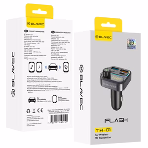 Blavec FM-трансмиттер Flash TR-01 MP3, Bluetooth - 2xUSB + Type C - PD 36W QC3.0 18W (TFMFTR01-B) черный